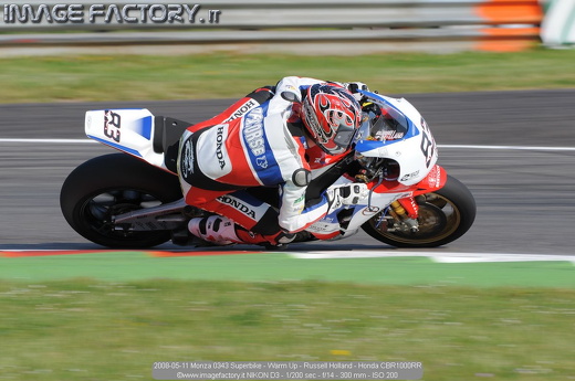 2008-05-11 Monza 0343 Superbike - Warm Up - Russell Holland - Honda CBR1000RR